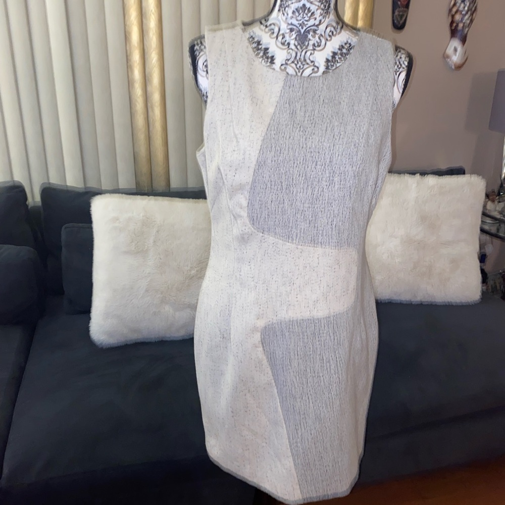 Rag & Bone Gray & Cream Wool Mini Dress Size 8